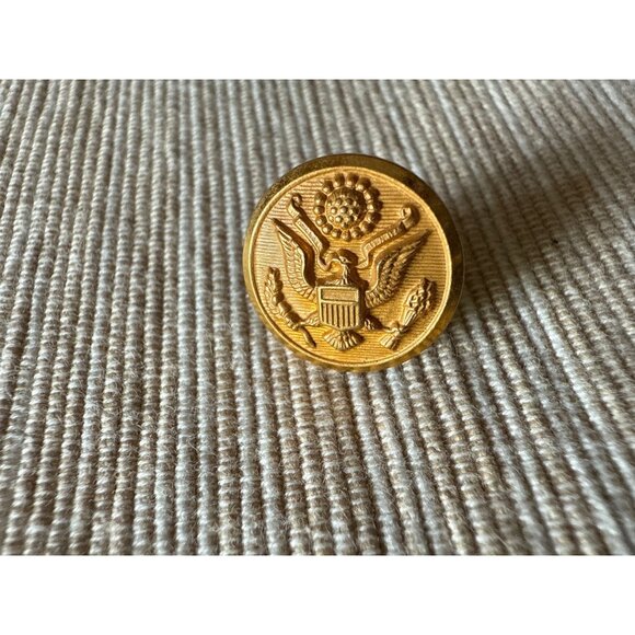 Vintage U.S. Military Brass Eagle Buttons By Waterbury Button Co. Set Of 4 - Picture 3 of 10
